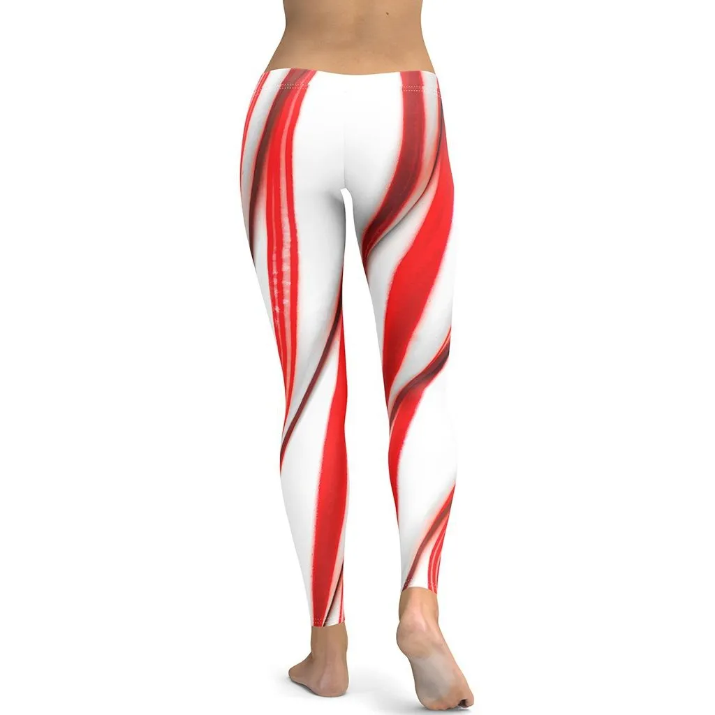 3D Candy Cane Leggings