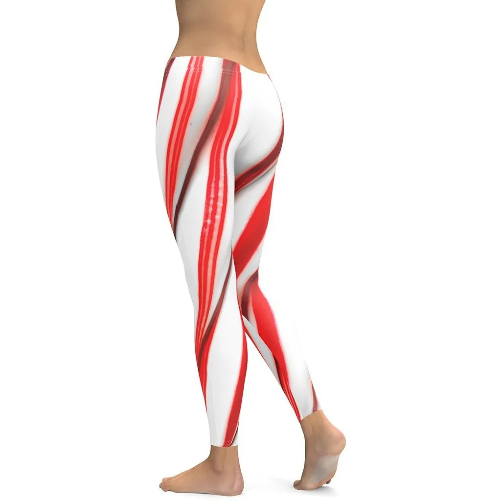 3D Candy Cane Leggings