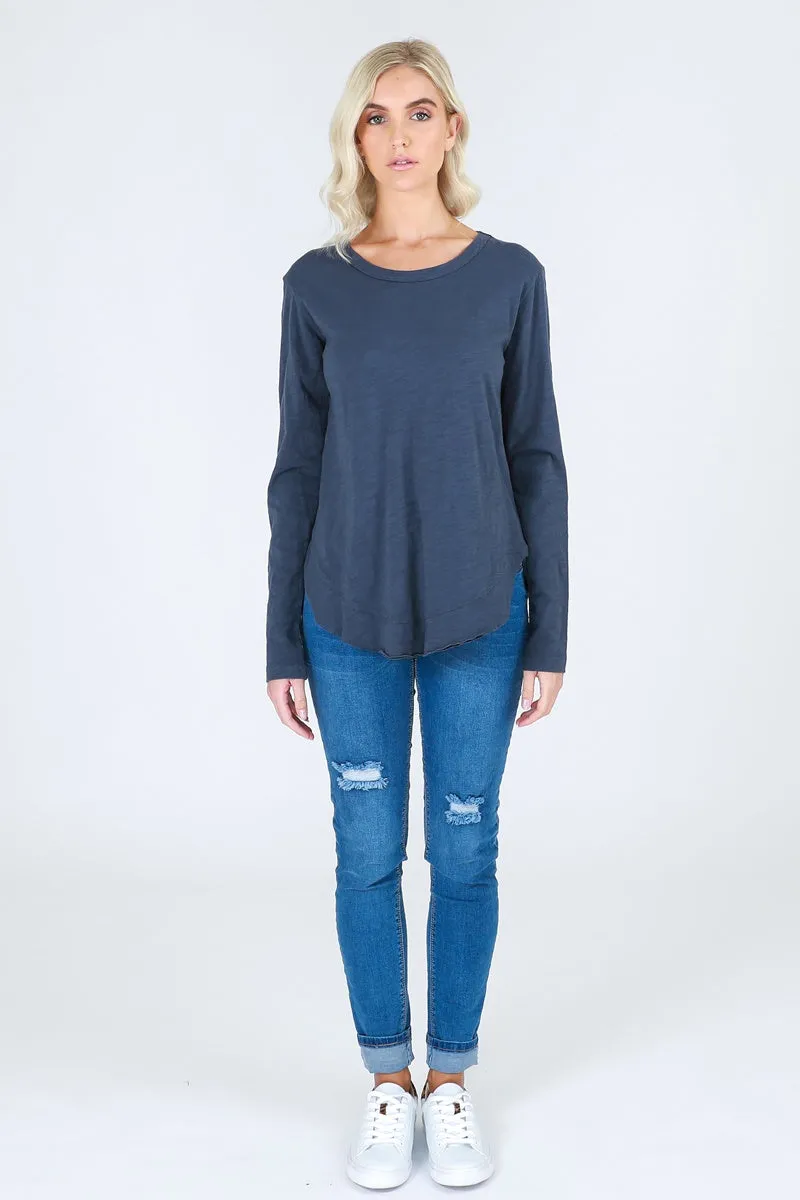 3rd Story - Mossman Tee Long Sleeve - Indigo