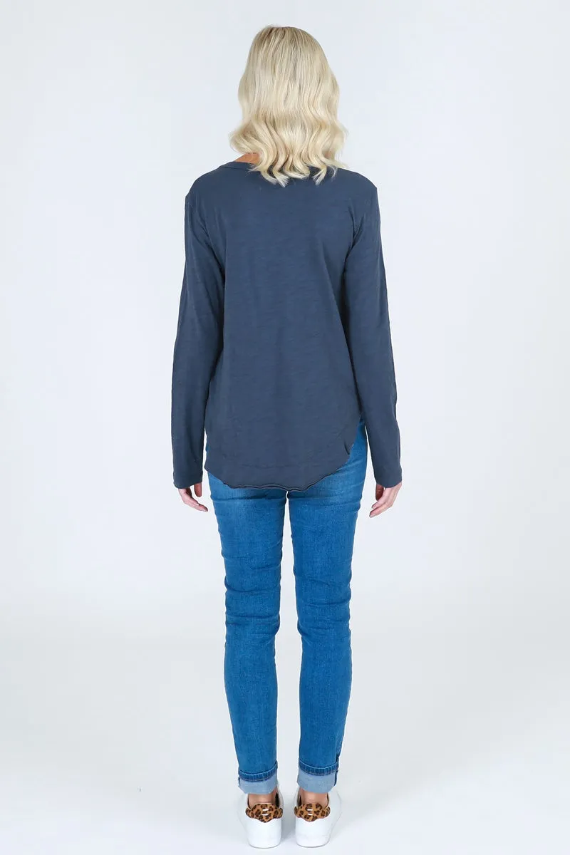 3rd Story - Mossman Tee Long Sleeve - Indigo