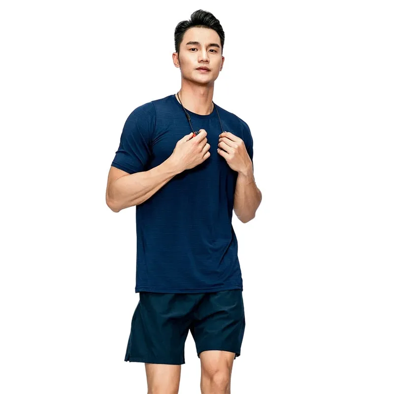 7 colors Men Fitness T-shirts Compression Quick dry T-shirt Men Running Sport Skinny Short Tee Shirt Male Gym Fitness