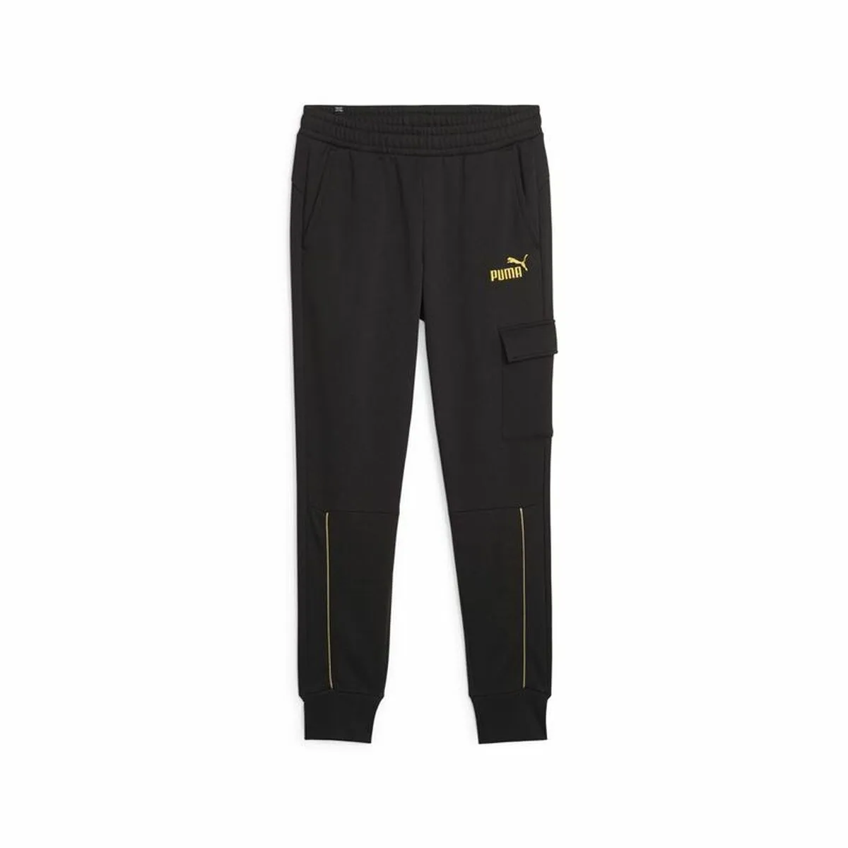 Adult's Tracksuit Bottoms Puma Ess  Minimal Gold Black Men