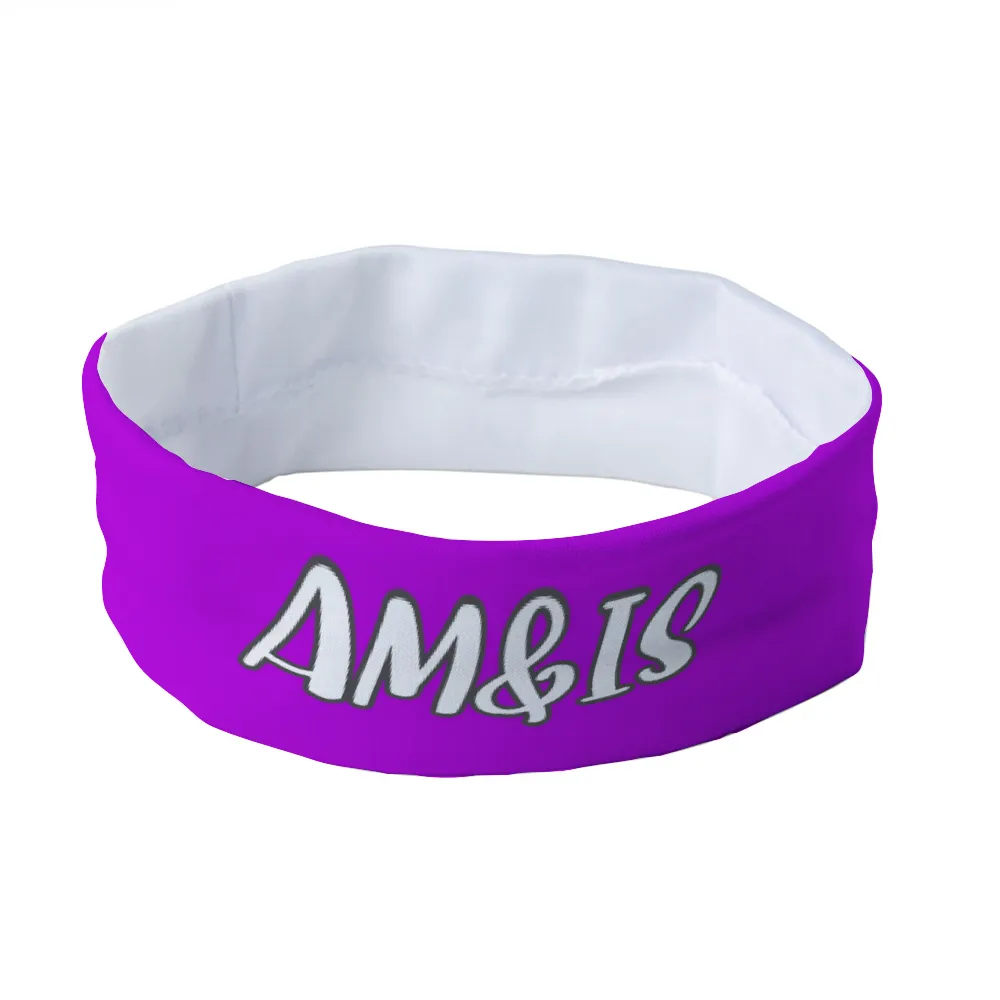 Am&Is Women's Polyester Magic Scarf Headband - Purple