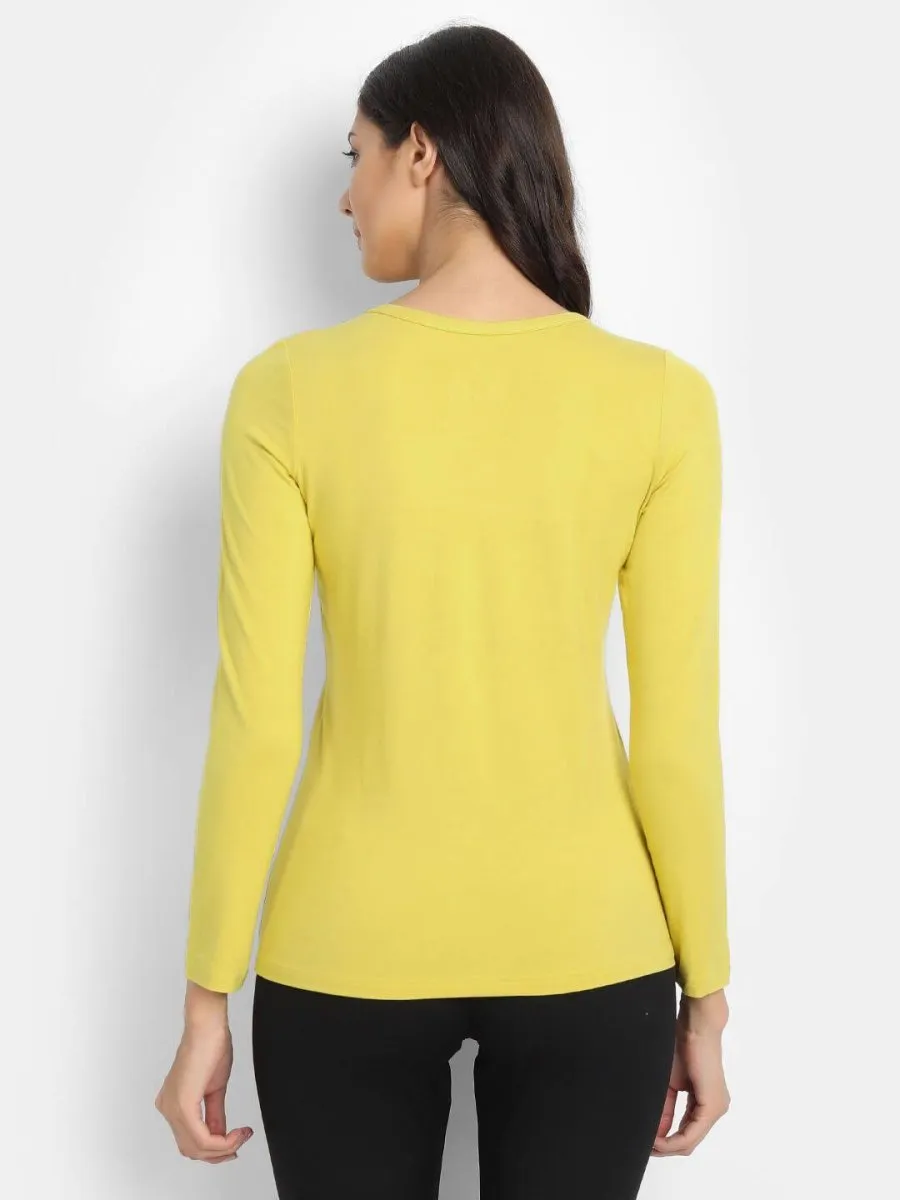 Bamboo Fabric Yellow T-Shirt for Women