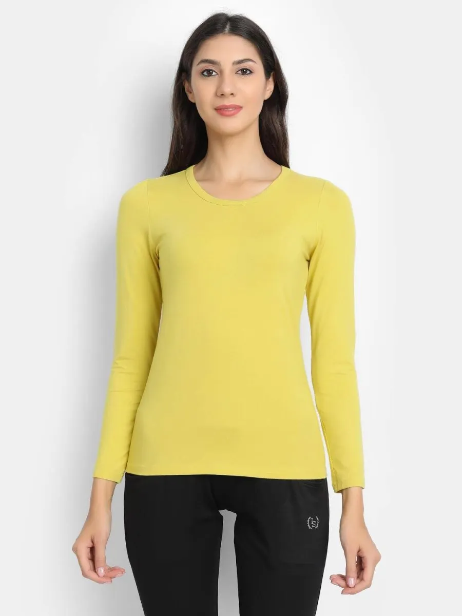 Bamboo Fabric Yellow T-Shirt for Women