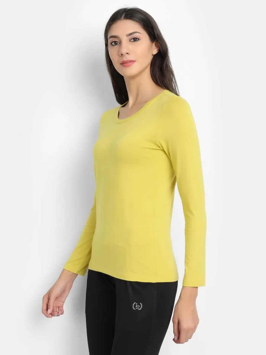 Bamboo Fabric Yellow T-Shirt for Women