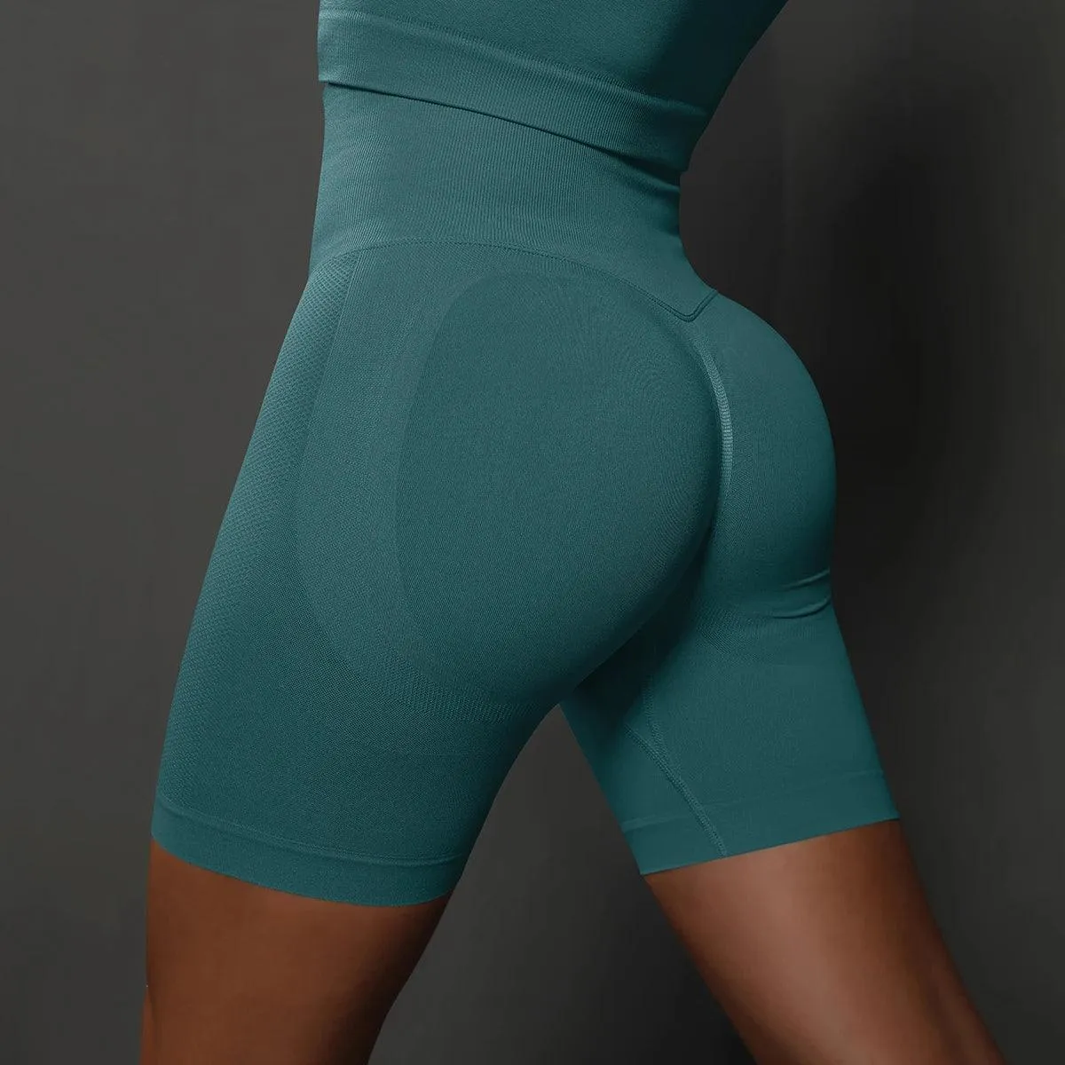 Booty-Lift Yoga Shorts: High Waist Activewear for Fitness & Gym - Seamless & Stylish