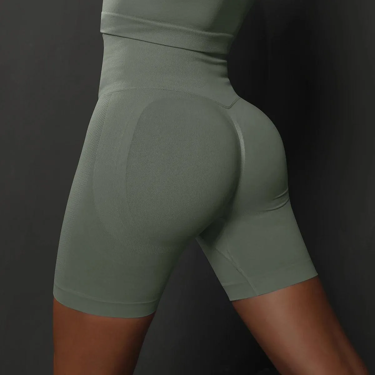 Booty-Lift Yoga Shorts: High Waist Activewear for Fitness & Gym - Seamless & Stylish