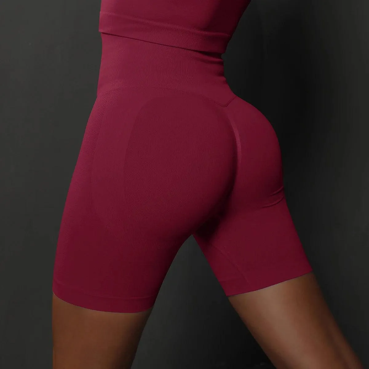 Booty-Lift Yoga Shorts: High Waist Activewear for Fitness & Gym - Seamless & Stylish