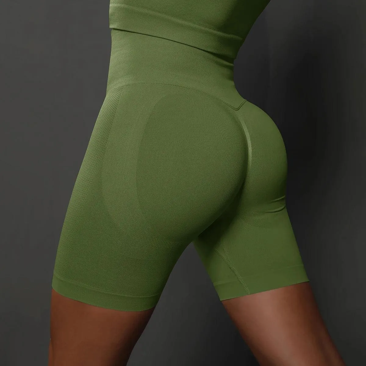 Booty-Lift Yoga Shorts: High Waist Activewear for Fitness & Gym - Seamless & Stylish