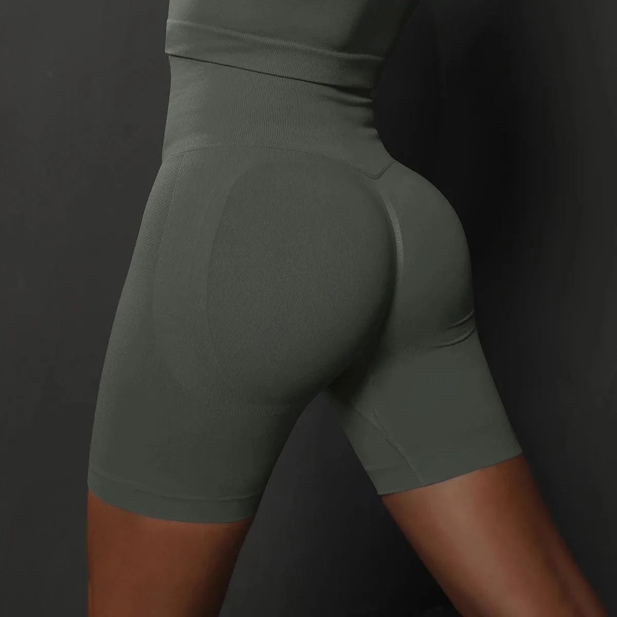 Booty-Lift Yoga Shorts: High Waist Activewear for Fitness & Gym - Seamless & Stylish