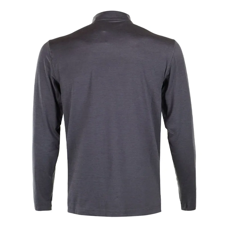 CALVIN KLEIN Newport Half-Zip Men's Long Sleeve Shirt (Charcoal)