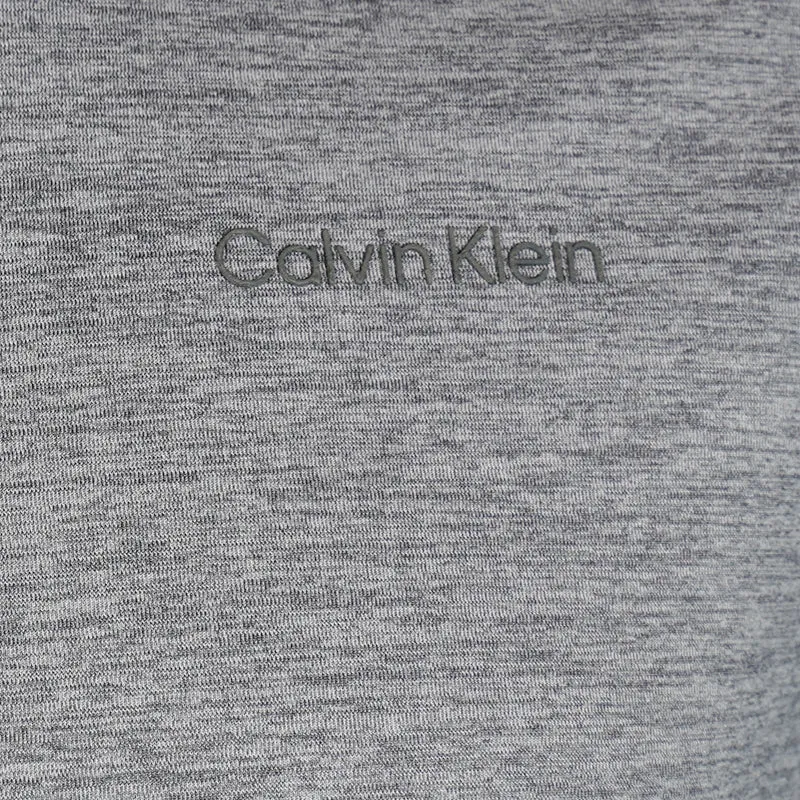 CALVIN KLEIN Newport Half-Zip Men's Long Sleeve Shirt (Silver Marl)