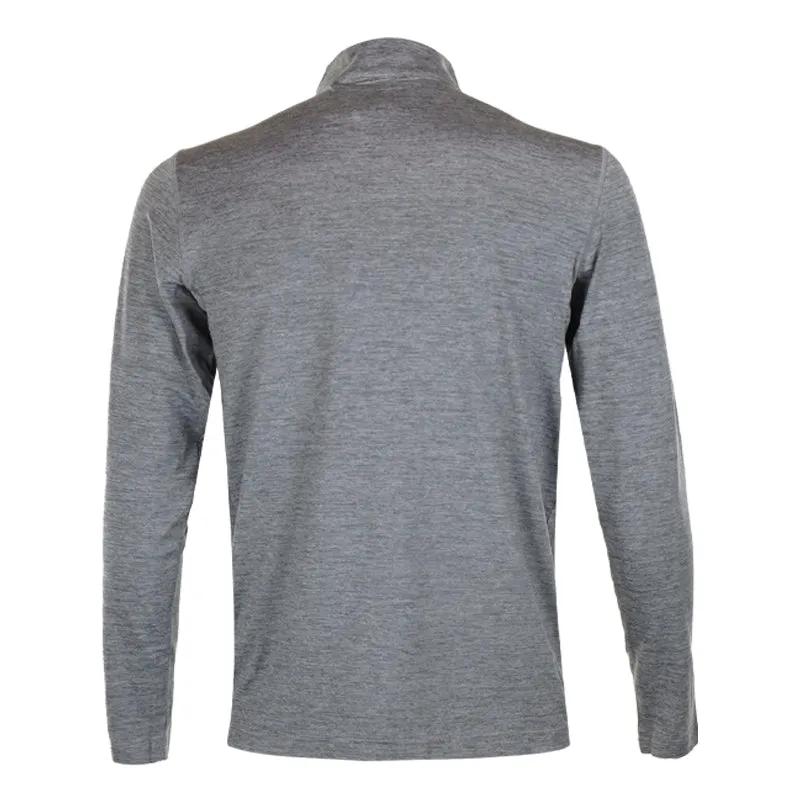 CALVIN KLEIN Newport Half-Zip Men's Long Sleeve Shirt (Silver Marl)