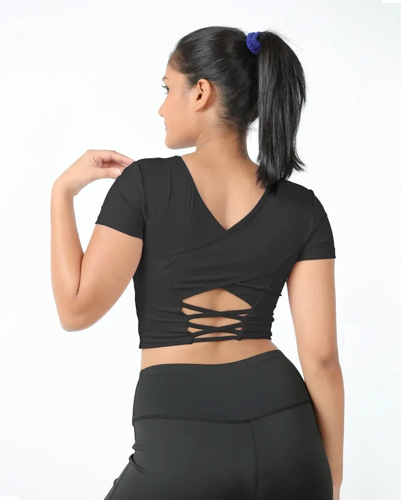 DareGlam Crossover Crop Top - Confidence in Style