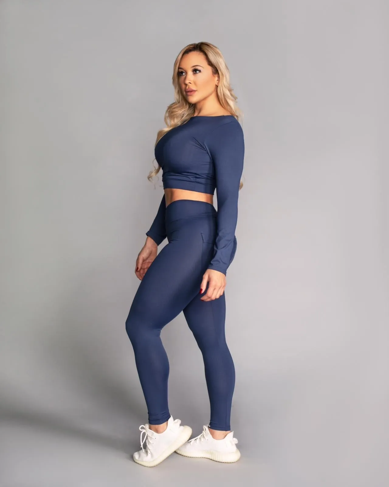 Deep Blue Bum Bum Pocket Leggings (Light Supplex)