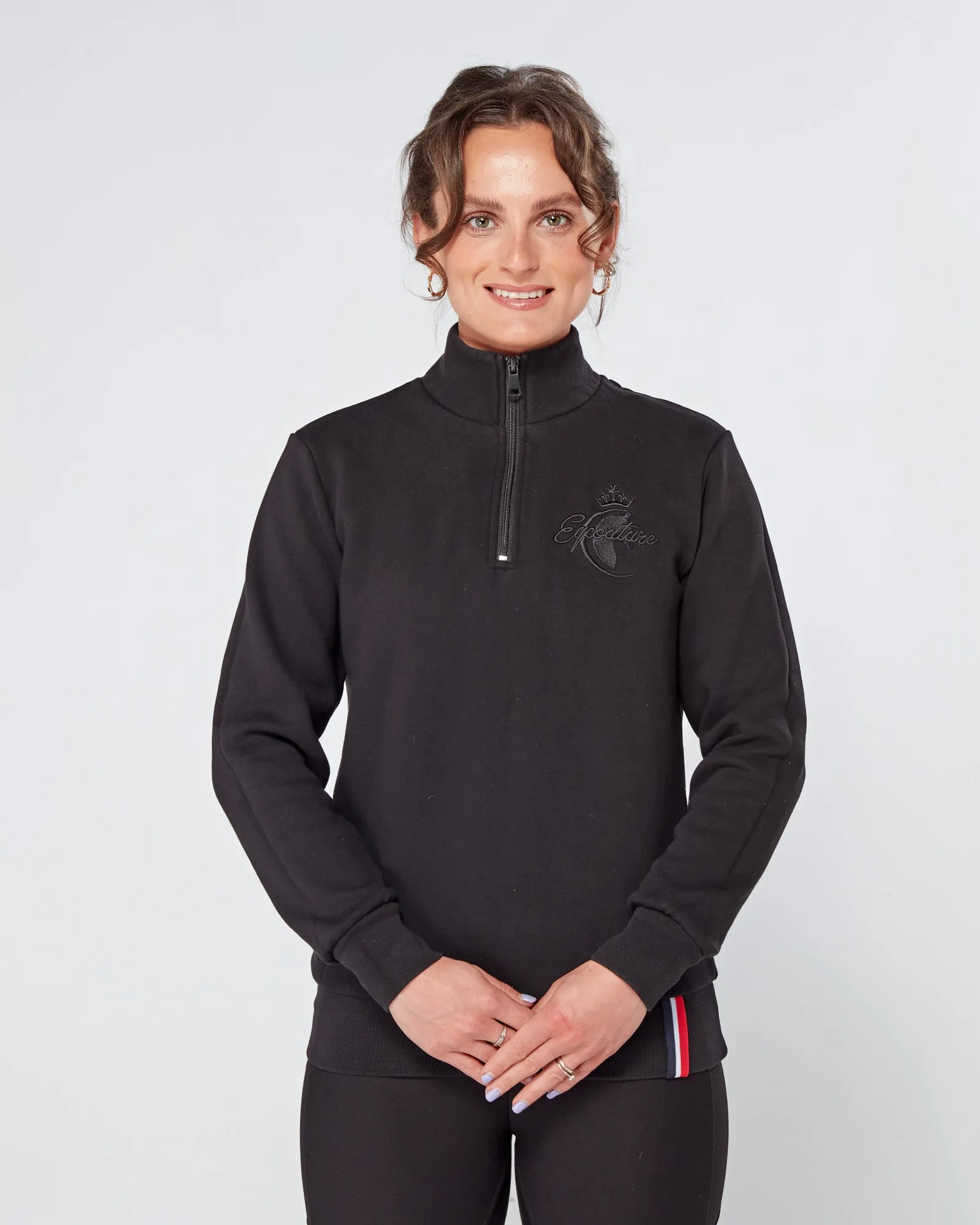 Deluxe 1/4 Zip Sweatshirt - BLACK