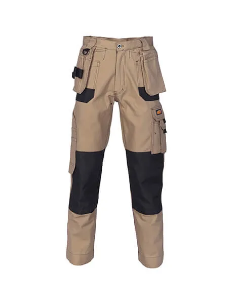 DNC Duratex Cotton Duck Weave Tradies Cargo Pants With Twin Holster Tool Pocket Knee Pads Not Included (3337)