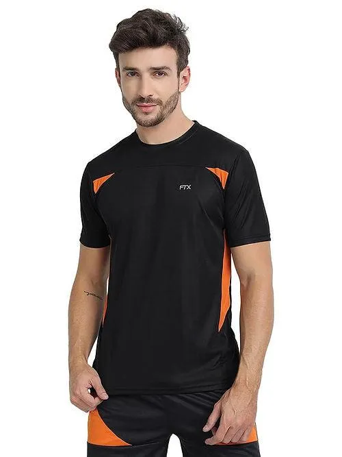 Dri-FIT Bi-Color T-Shirt for Men - Workout & Leisure [Orange/Black]