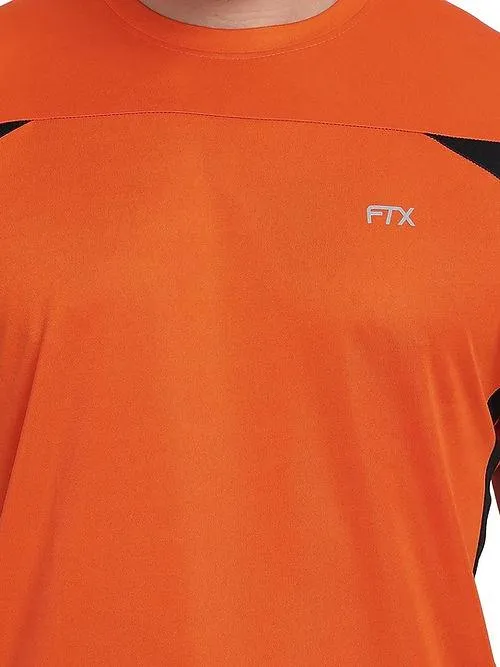 Dri-FIT Bi-Color T-Shirt for Men - Workout & Leisure [Orange/Black]