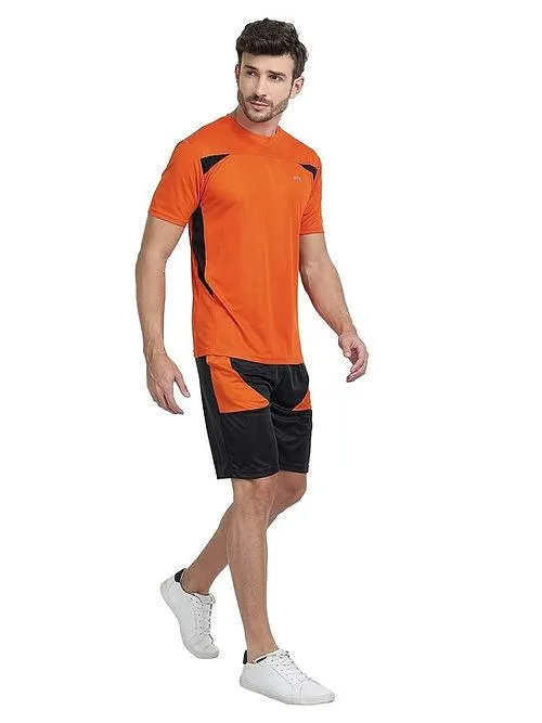 Dri-FIT Bi-Color T-Shirt for Men - Workout & Leisure [Orange/Black]