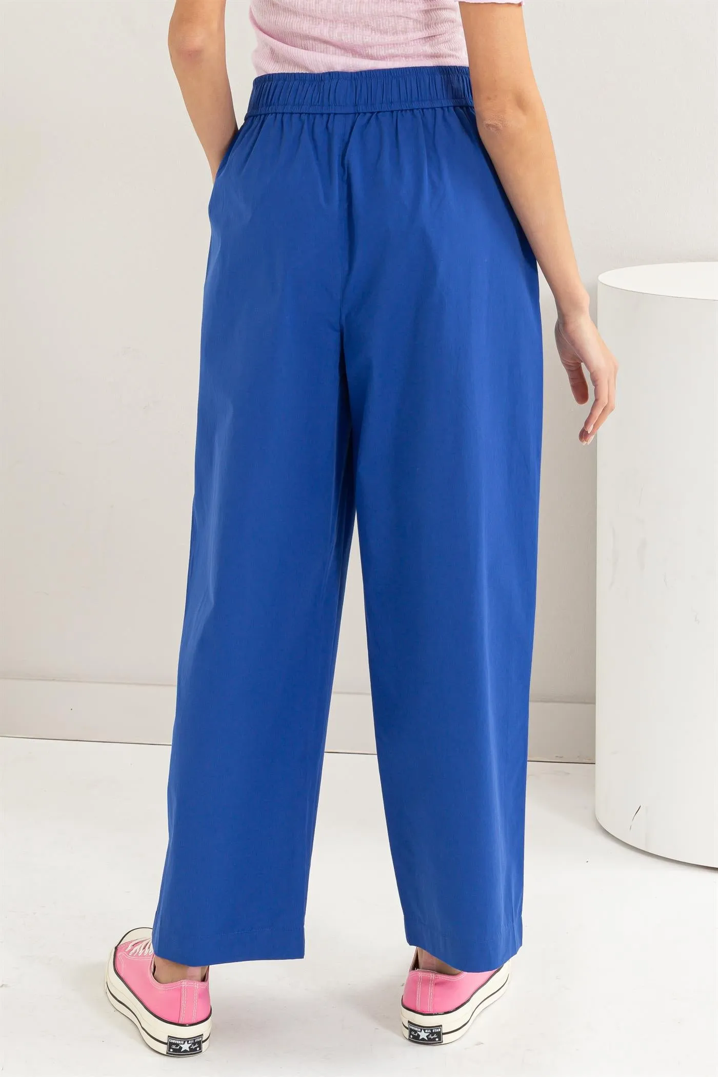 DZ24A299-Poplin High Waist Wide Leg Pants