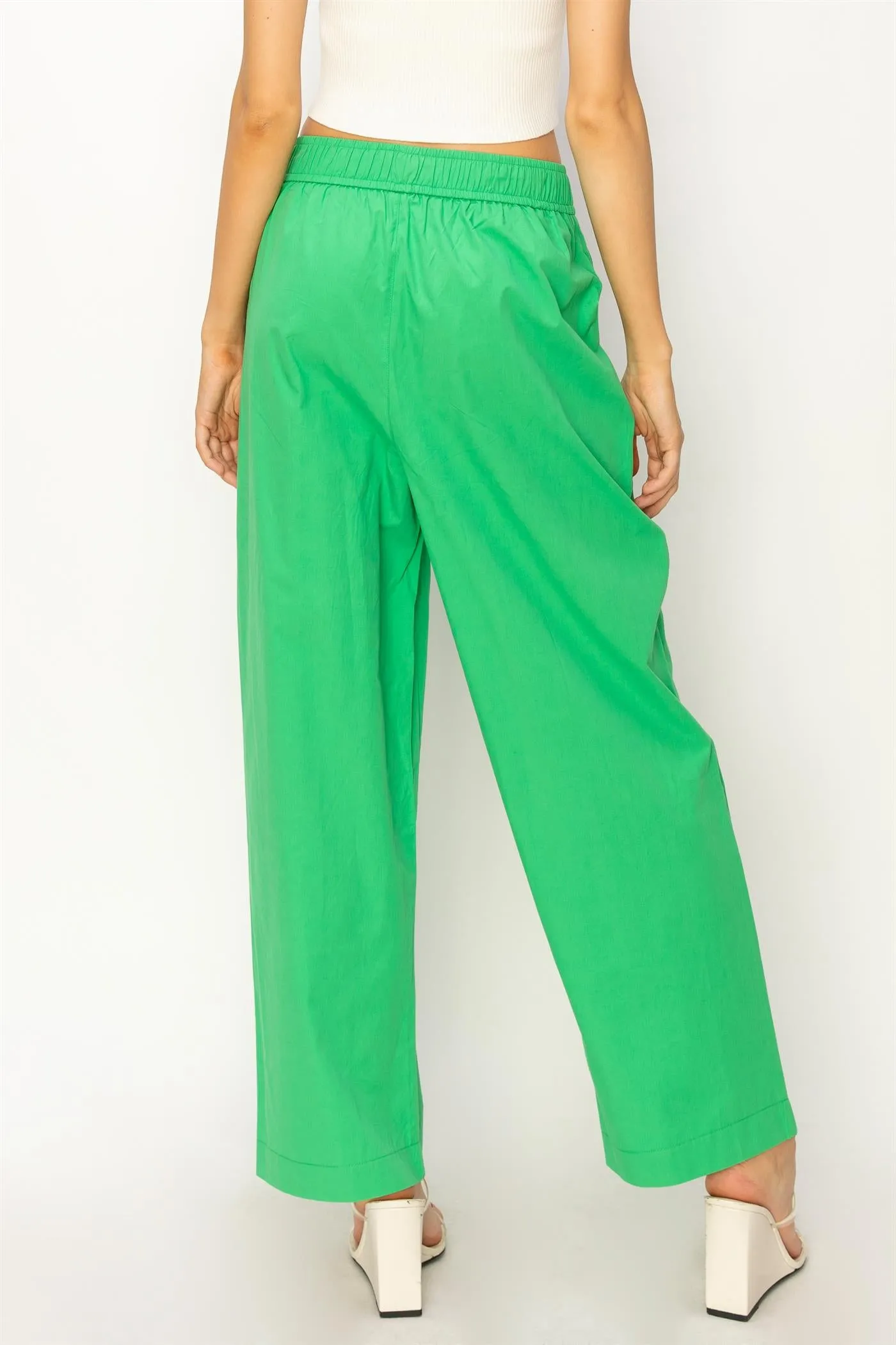 DZ24A299-Poplin High Waist Wide Leg Pants