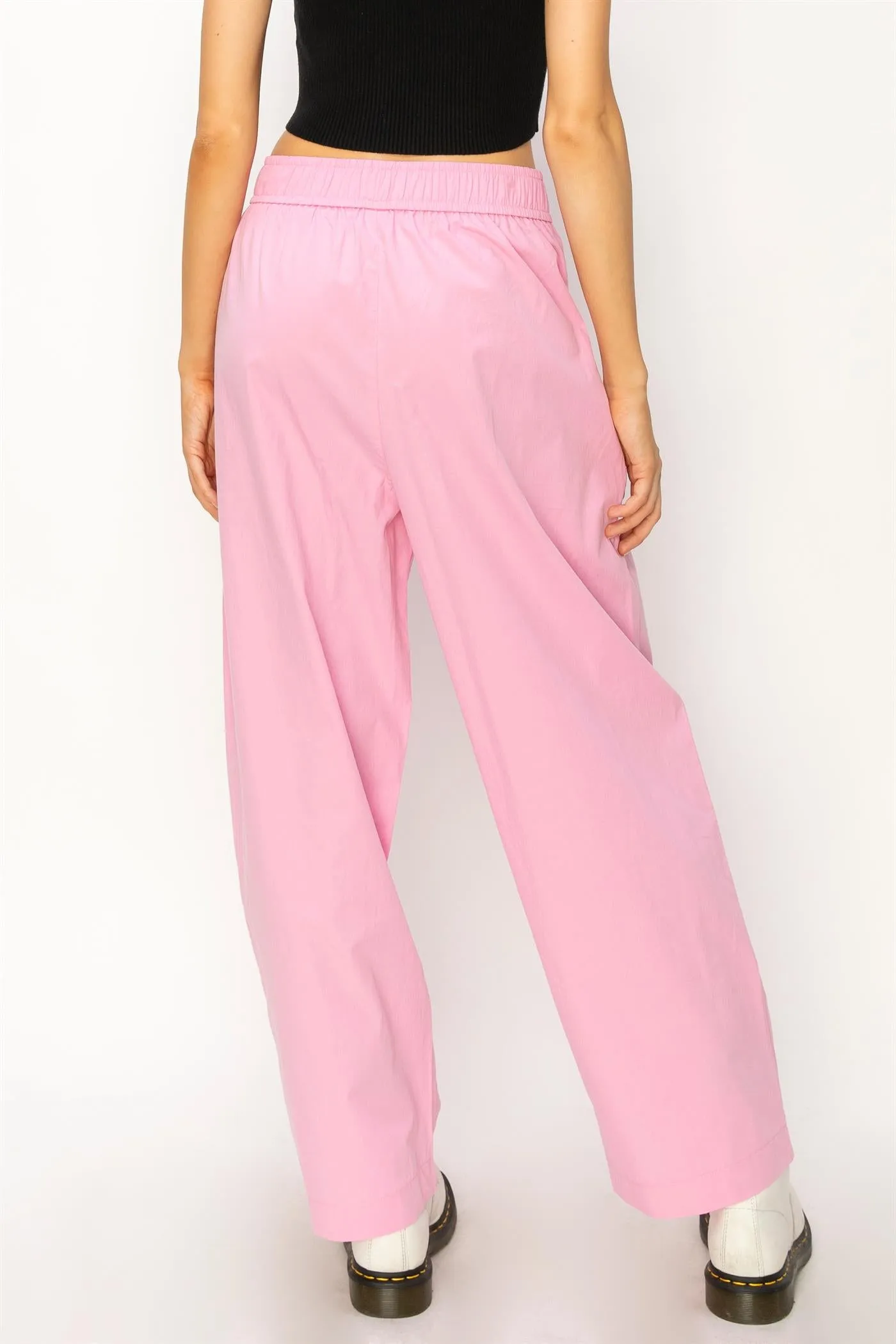 DZ24A299-Poplin High Waist Wide Leg Pants