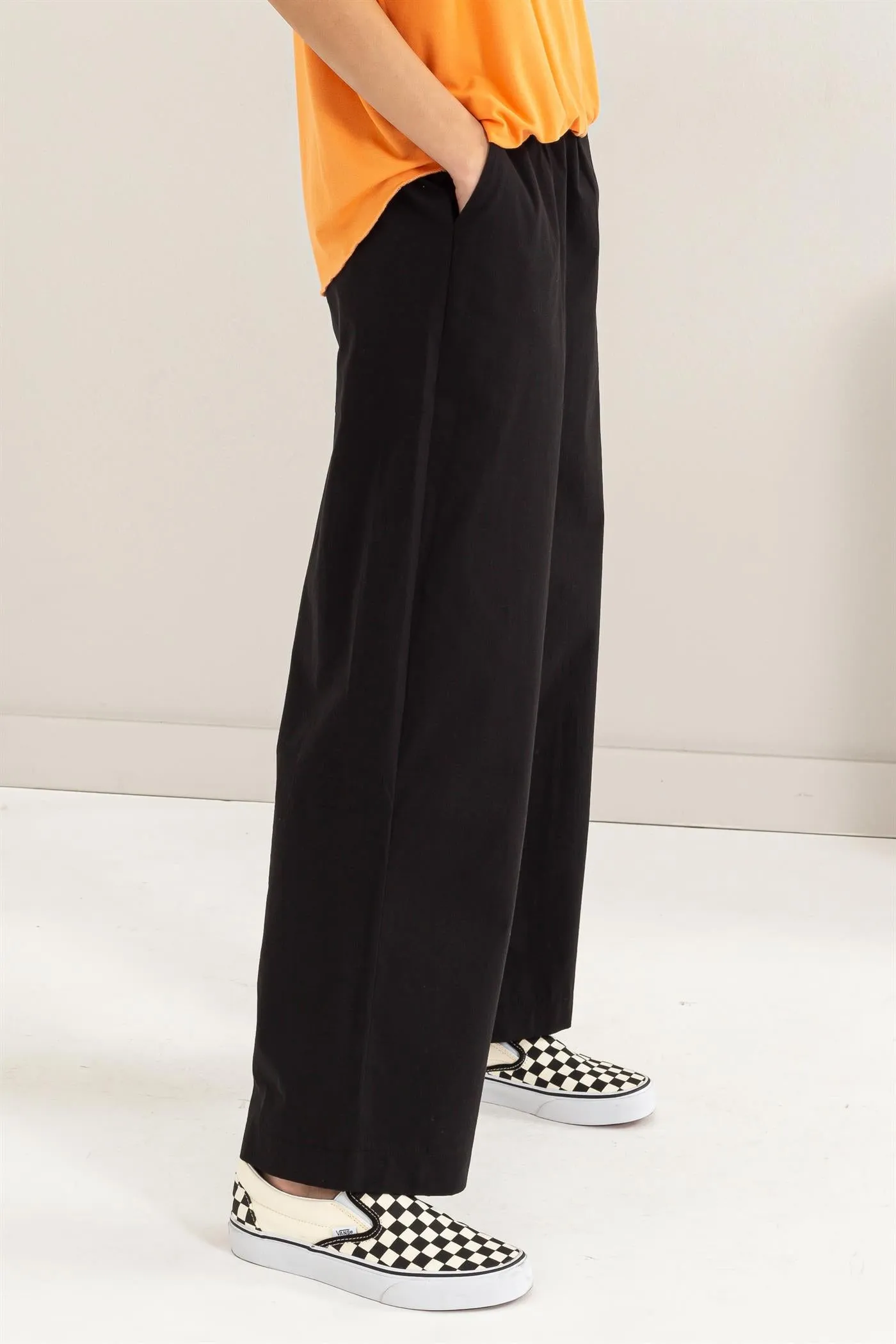 DZ24A299-Poplin High Waist Wide Leg Pants