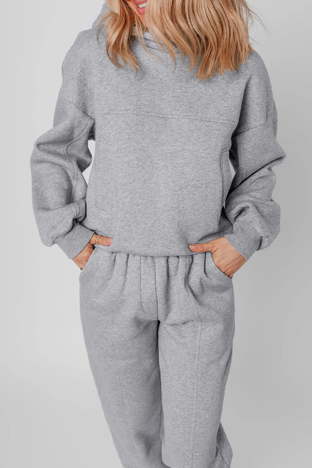 Exposed Seams Hoodie and Joggers Activewear Set