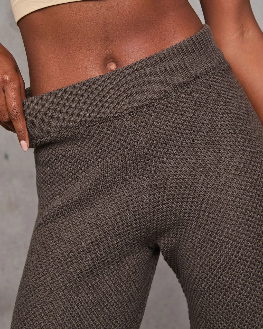 Find The Calm Textured Knit Joggers