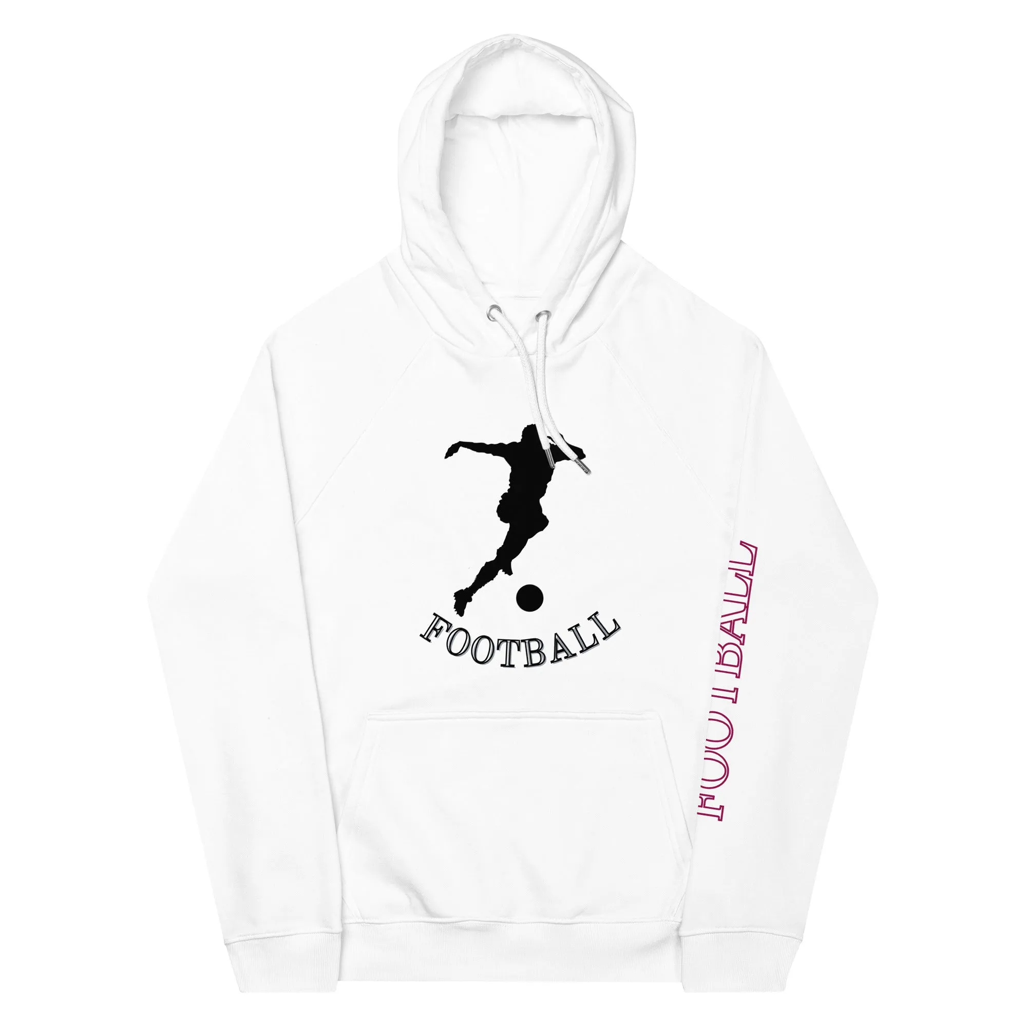 Football lovers unisex eco raglan hoodie