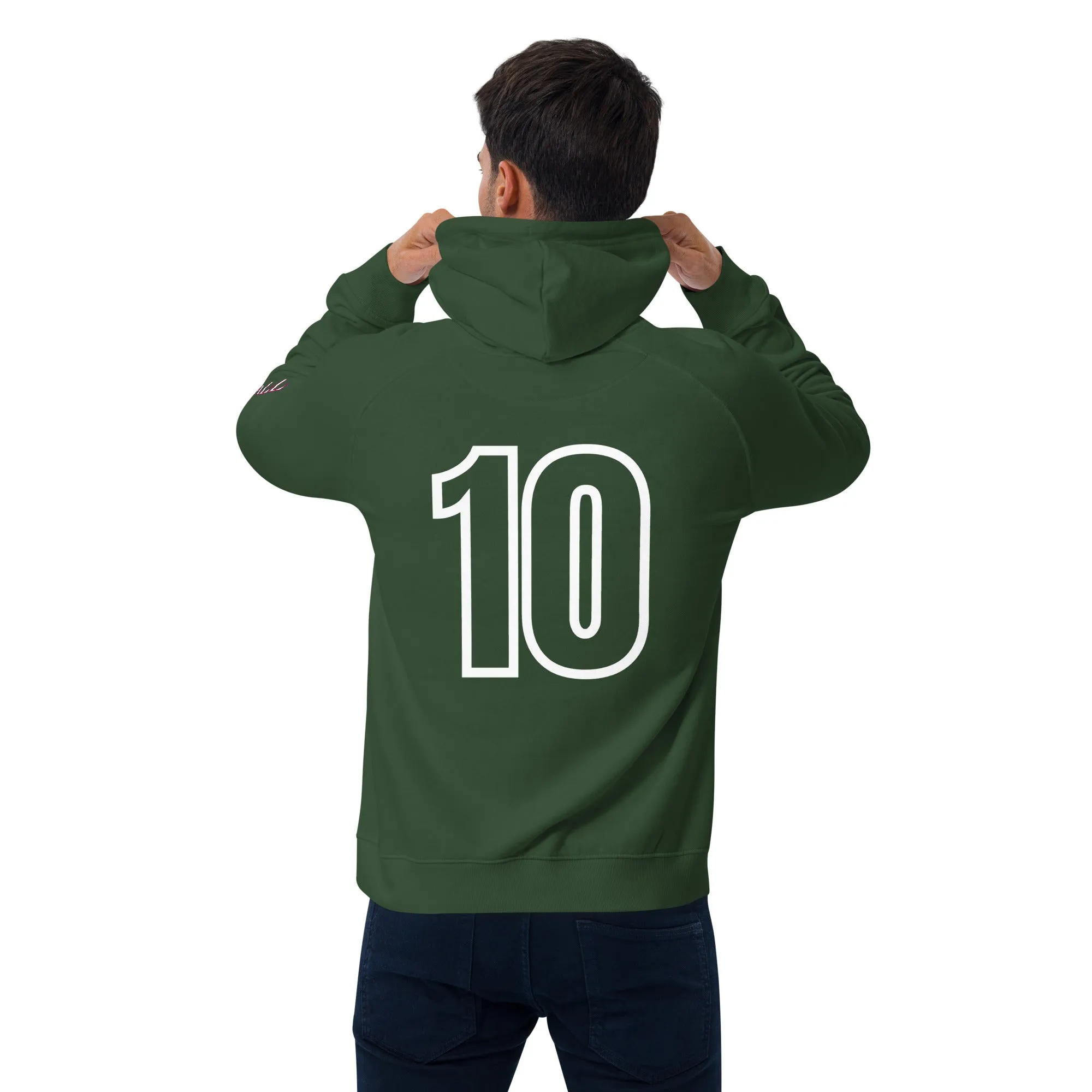 Football lovers unisex eco raglan hoodie