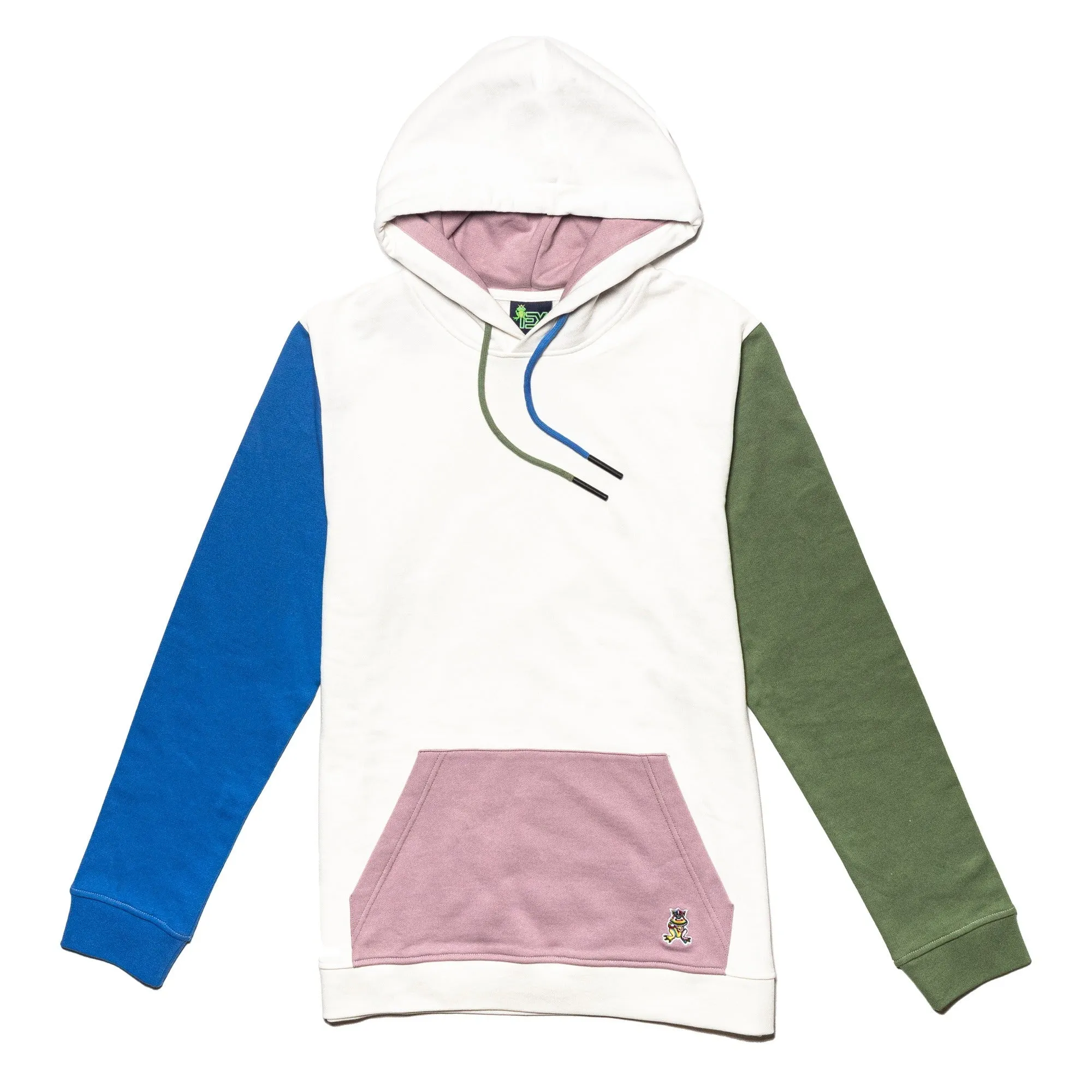 FROG Color Block Leisure Hoodie - White