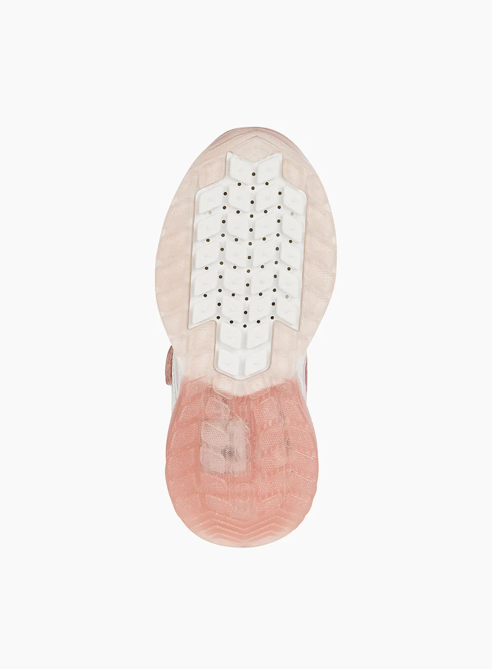 Geox Jr Spaziale Light-Up Trainers in Light Rose