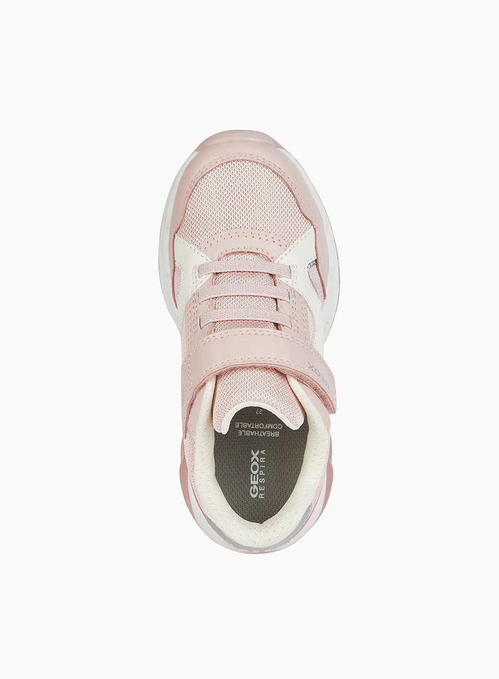 Geox Jr Spaziale Light-Up Trainers in Light Rose