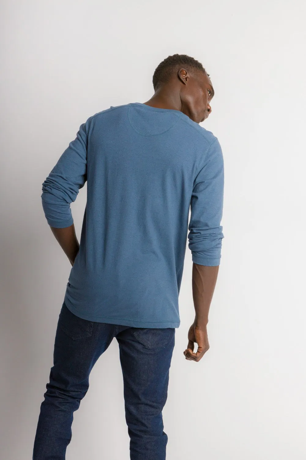 Ivan | Men's Stain Proof Relaxed Long Sleeve Cotton Linen Knit Top