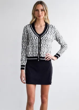 Long Sleeve Cardigan Sweater - Golf Balls