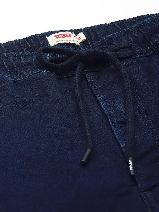 Men's Blue Regular Fit Joggers