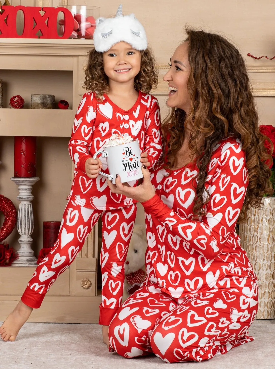 Mommy and Me My Heart To Yours Pajama Set