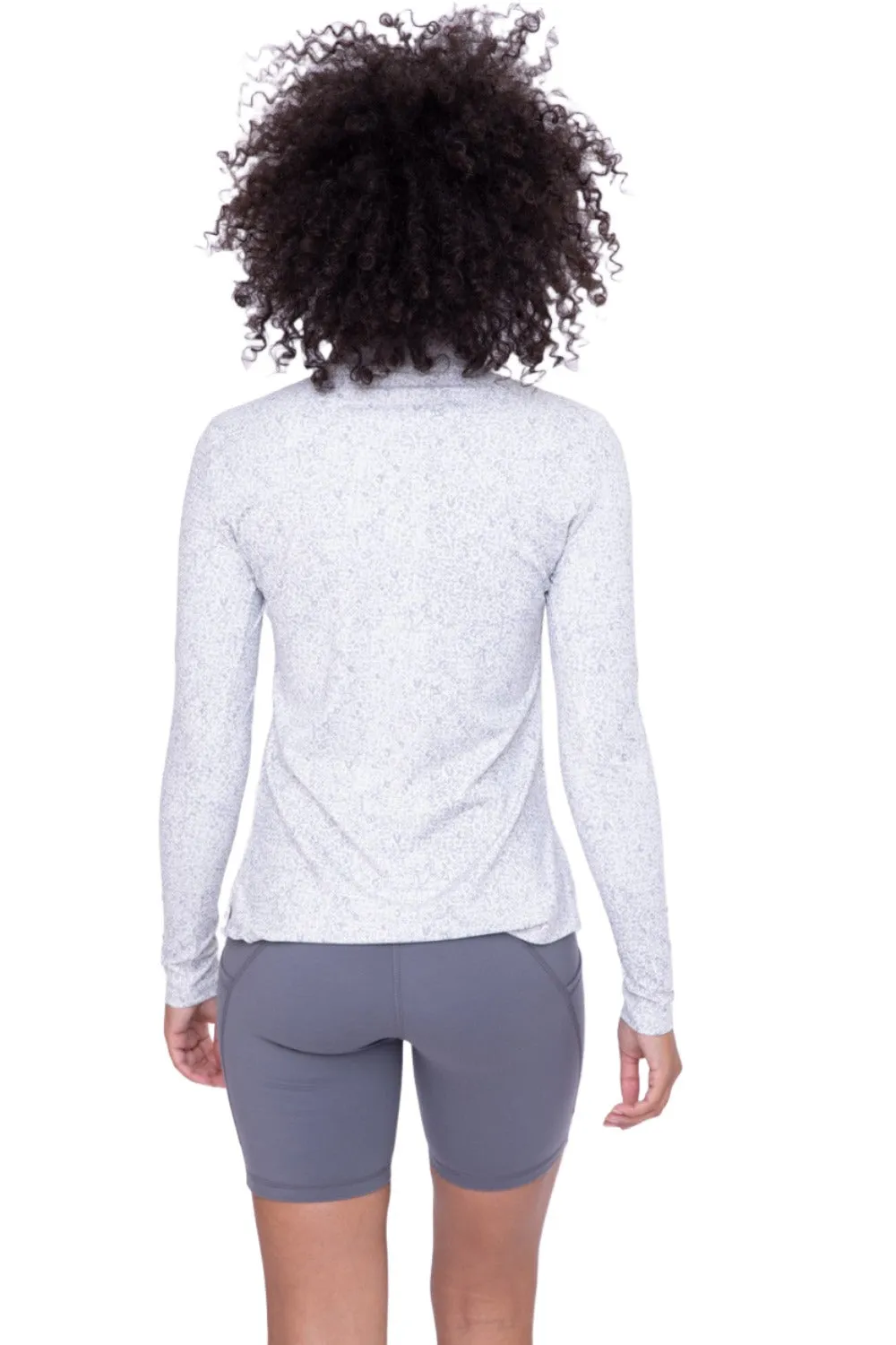 Mono B Half Zip Fitted Long Sleeve Top AT-A1150