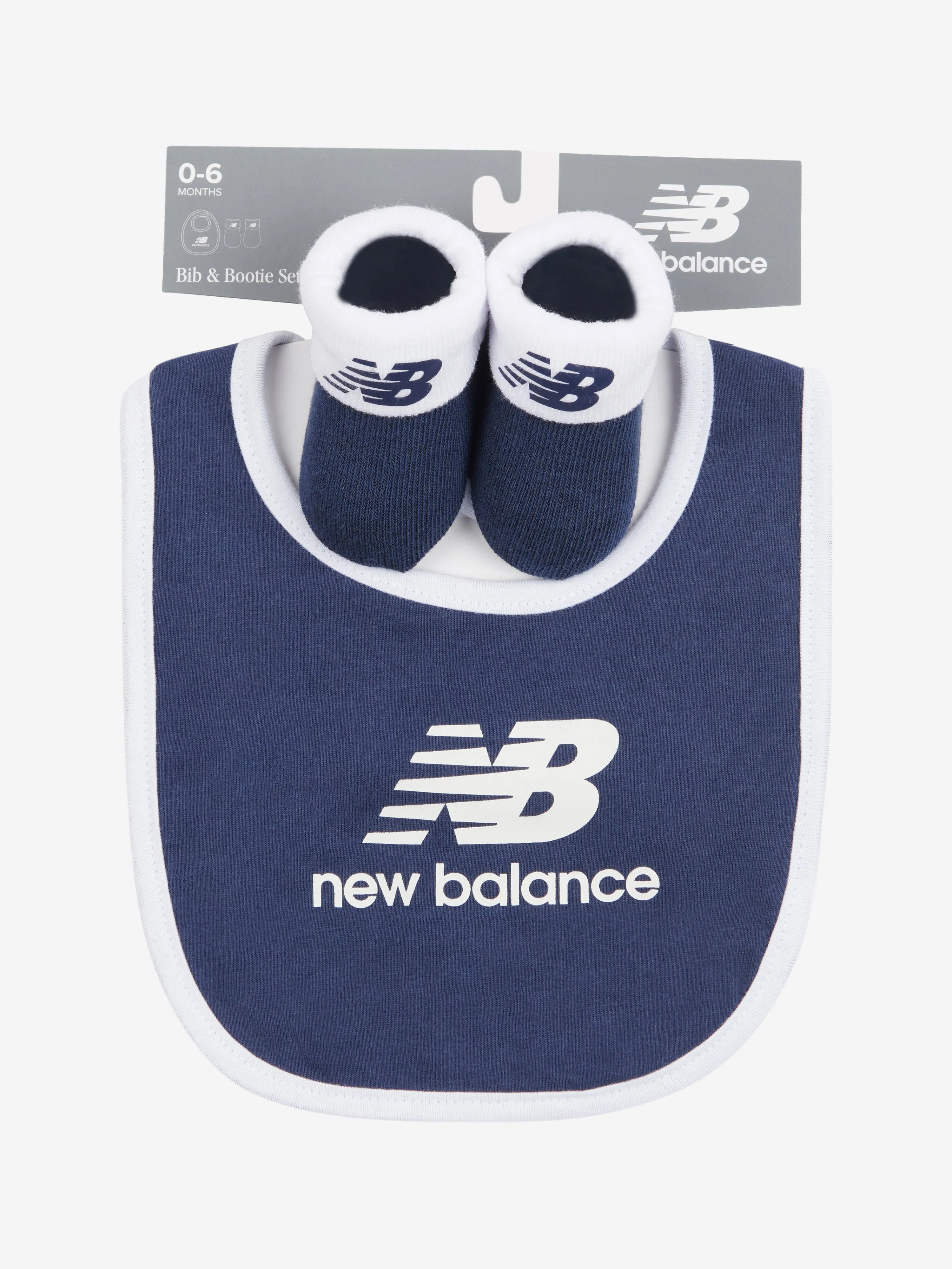 New Balance Baby Boys Bib and Bootie Set in Navy