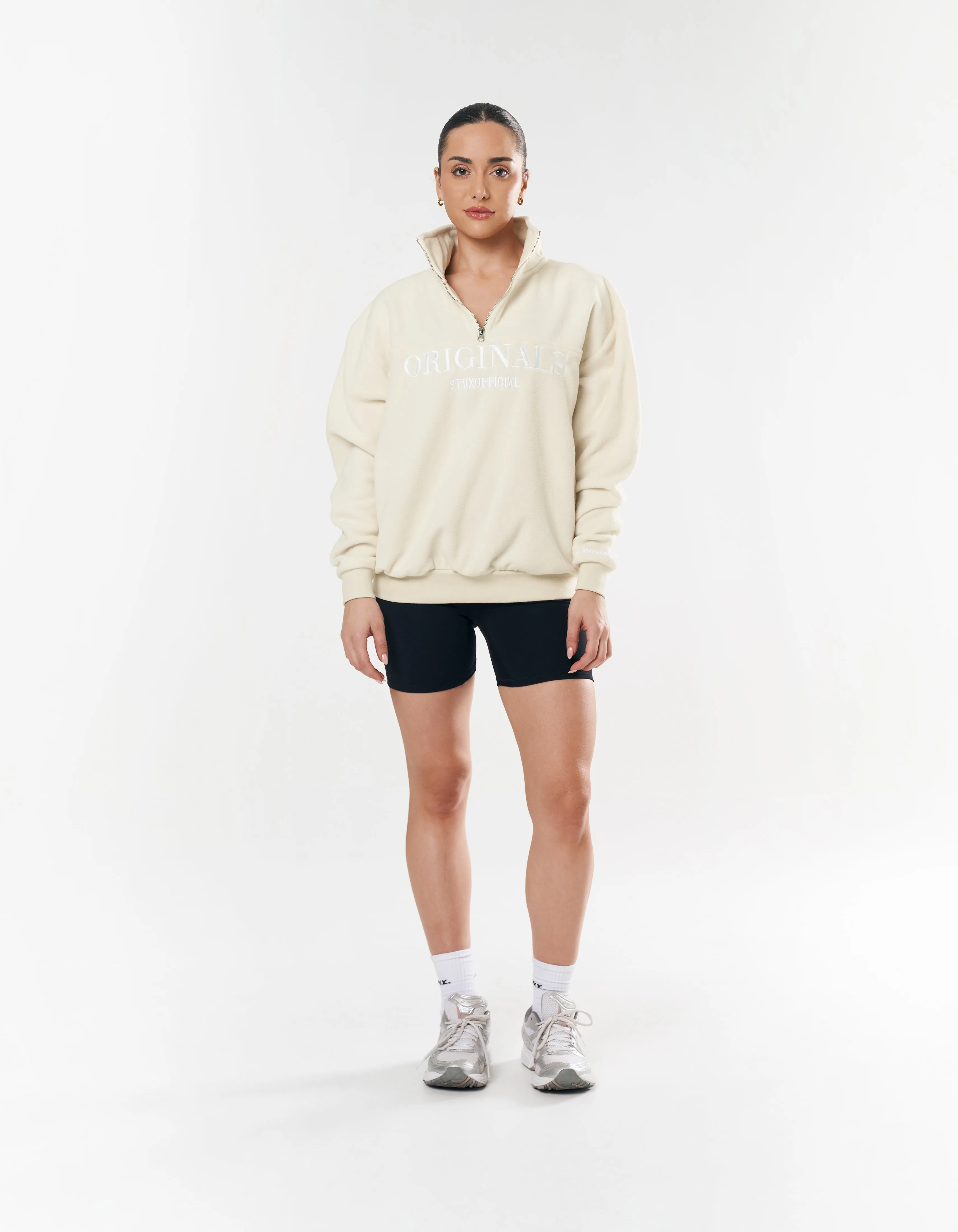 Originals Polar Fleece 1/4 Zip - Cream