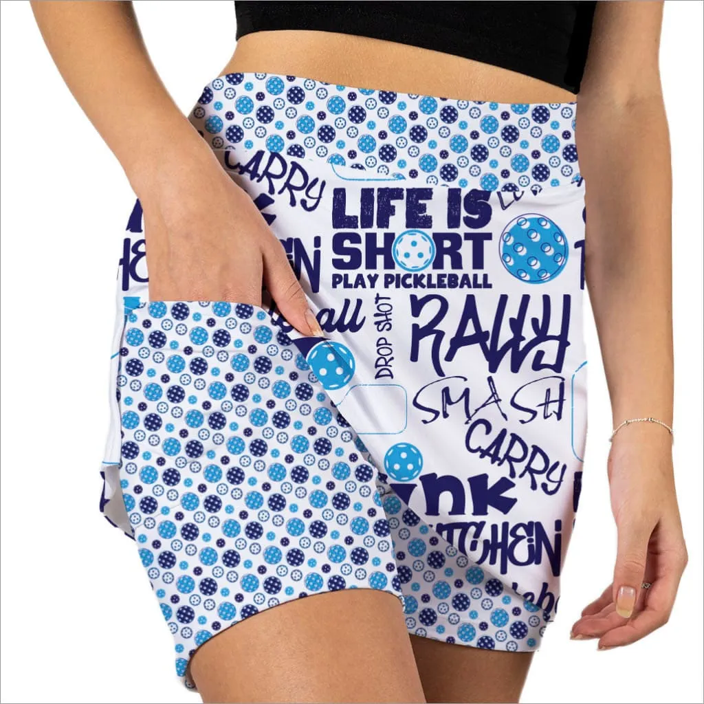 PICKLEBALL SLAM BLUE SKORT