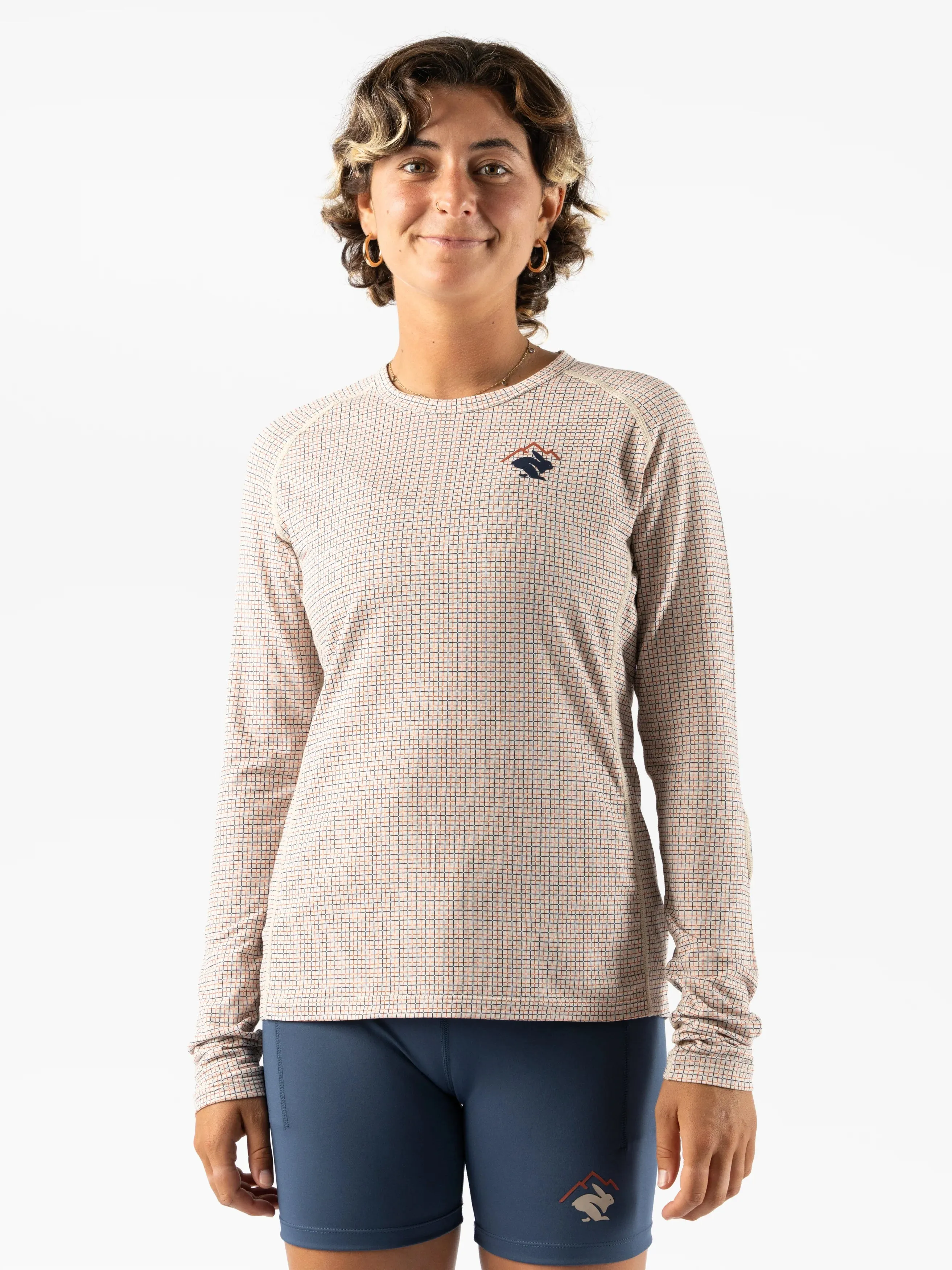 rabbit | Layer One Trail Long Sleeve | Women's | Oak Brick Plaid