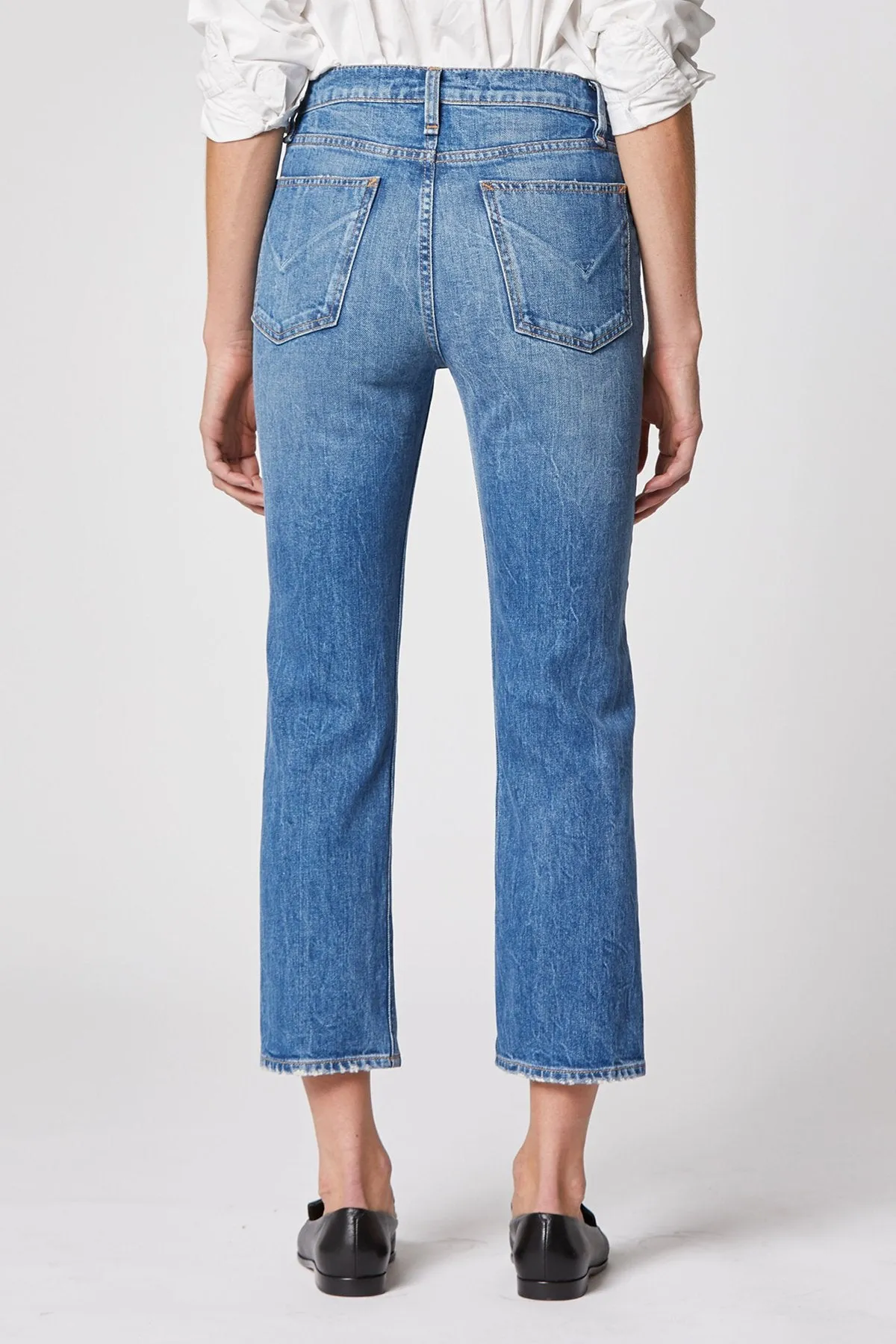 Remi High Rise Straight Cropped Jean - Lullaby