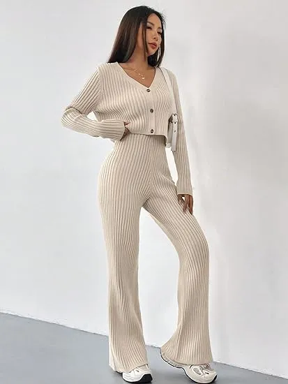 RIBBED KNIT COORD SET