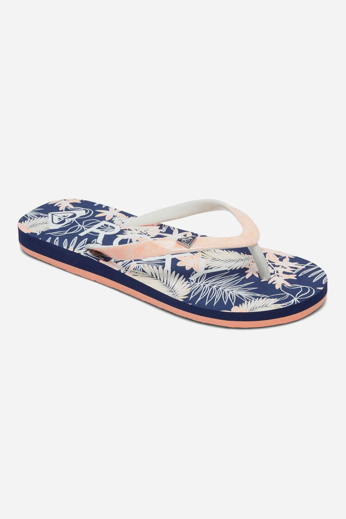 Roxy Blue Pebbles Girls Flip Flops