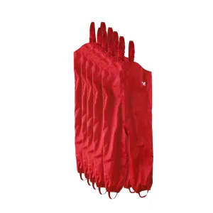 Set of 10 Children's Waterproof Dungarees (Red)