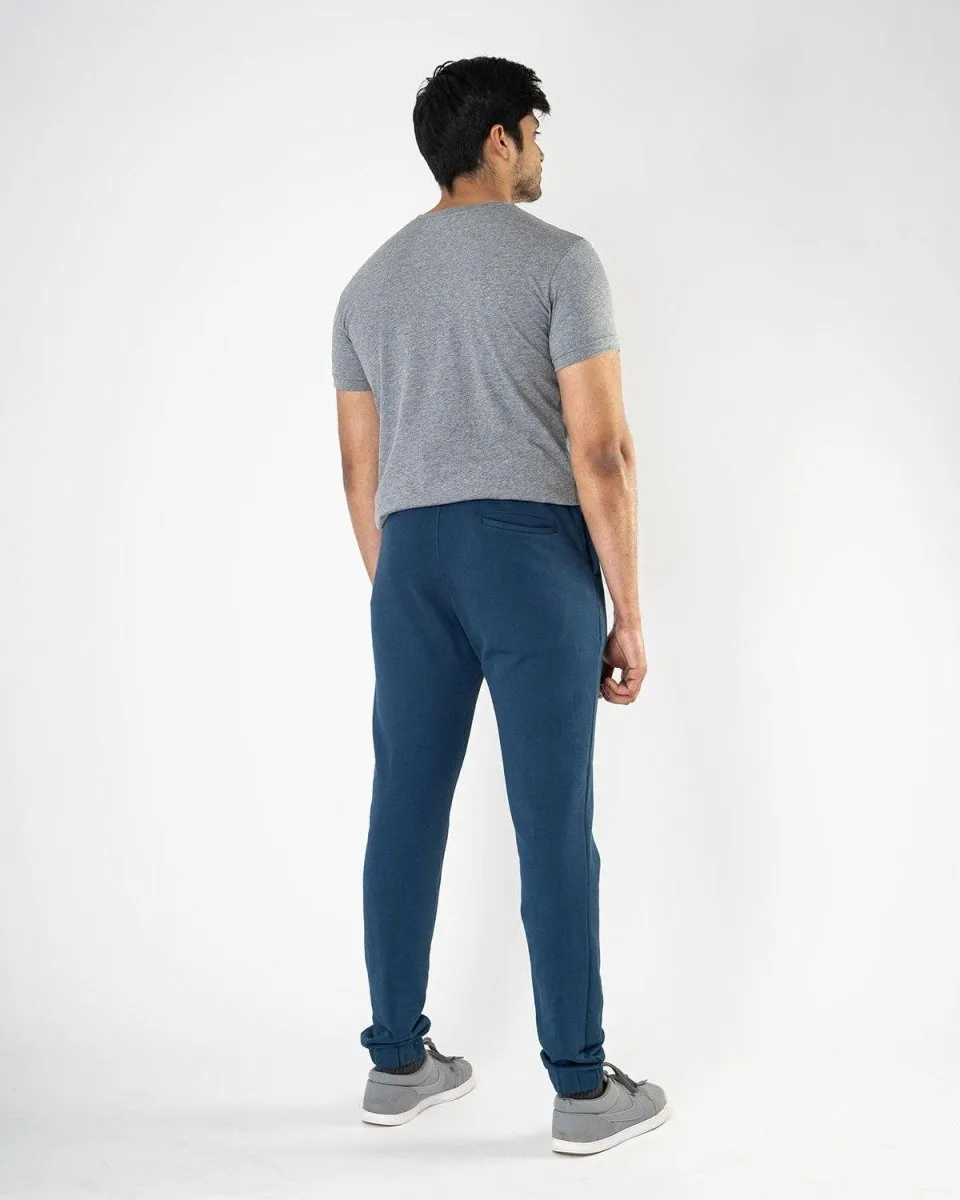 Solid Men's Blue Athleisure Joggers